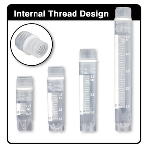 Internally Threaded Cryogenic Vials